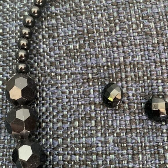 Vintage black faceted bead set - Picture 4 of 8
